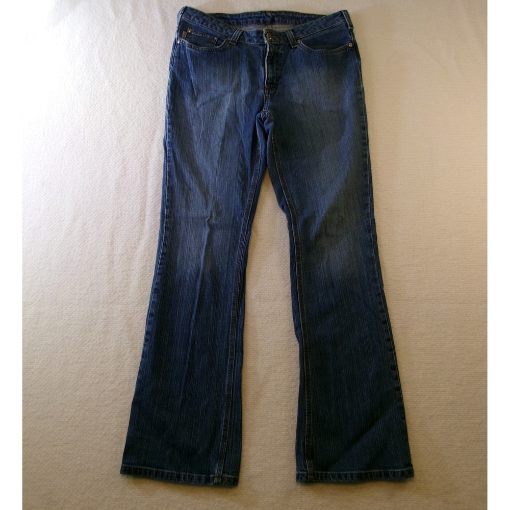 Carhartt Womens Bootcut Jeans‎ Medium Wash Blue Denim Work Pants 34x31